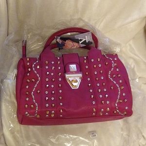 V Couture Kooba Studded Satchel NEW NWT mulberry